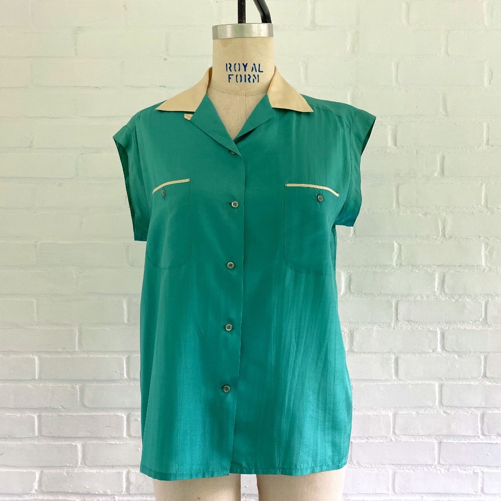 Vintage Silk Sleeveless Blouse